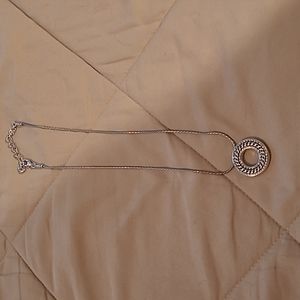 Brighton extendable silver necklace.